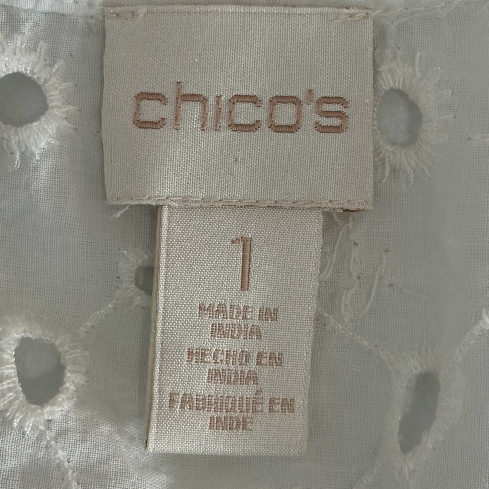 Chico's White Button-Down Shirt - Picture 6 of 8